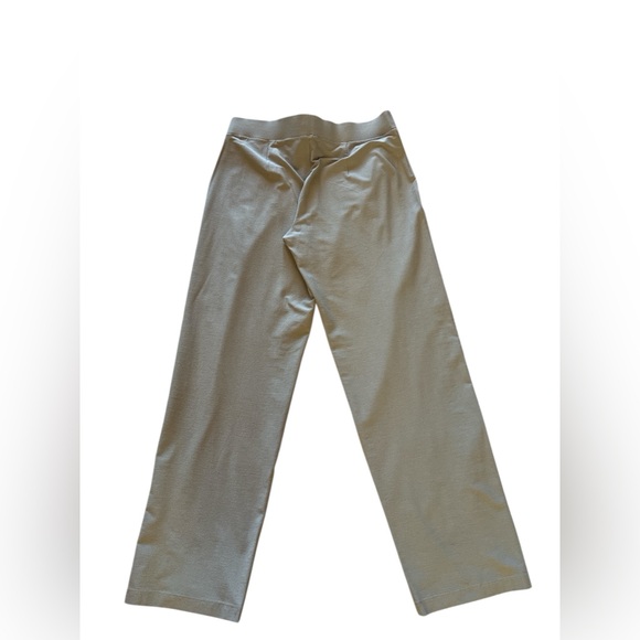 Eileen Fisher Light Gray Stretch Knit Straight Leg Pants Medium Capsule - Picture 2 of 5